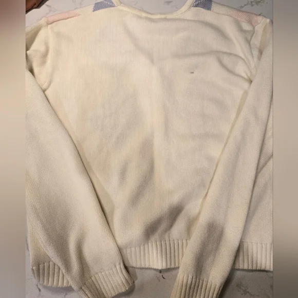 Brandy Melville Pink and Blue Argyle Cardigan - Picture 6 of 6